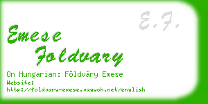 emese foldvary business card